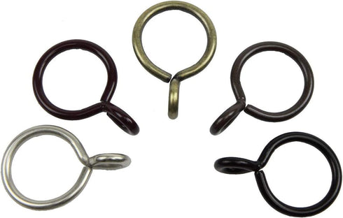 Rod Desyne 10 Count Eyelet Curtain Rings, 1-Inch, Cocoa