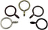 Rod Desyne 10 Count Eyelet Curtain Rings, 1-Inch, Cocoa