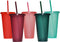Tumbler with Straw and Lid,Water Bottle Iced Coffee Travel Mug Cup,Reusable Plastic Cups,Perfect for Parties,Birthdays,24oz-5 Pack