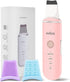 GUGUG Skin Scrubber Face Spatula - Skin Spatula Blackhead Remover Pore Cleaner with 4 Modes,Skin Care Tools, Comedones Extractor for Facial Deep Cleansing (Pink)- 2 Silicone Covers Included