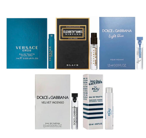 Bellacollection Men's cologne sampler set - ALL High end Designer perfume sample Lot X 5 Cologne Vials