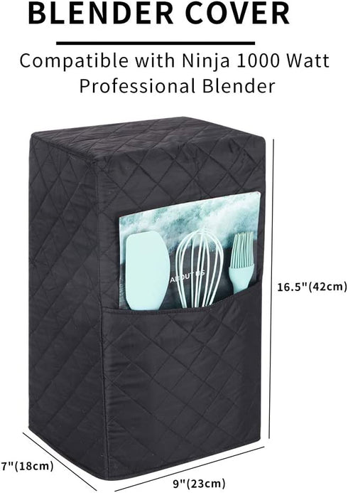 Kitchen Blender Covers, Quilted Polyester Cover Compatible with Ninja 1000 Watt Professional Blender, Protector Cover for Blender Appliance, Gift for Mother 9"x7"x16.5"