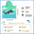 SearchI Kids Hooded Bath Towel, Soft Cotton Beach Swim Pool Poncho Bath Towel for Boys Girls Age 2 to 6 Years Green Whale, 23 x 24 inches