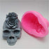 Monaco 3D Rose Skull Silicone Mold Fondant Cake Mold Resin Plaster Chocolate Candle Candy Mold Pink