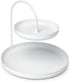 Umbra Poise Large, Double, Attractive Storage You Can Leave Out, Two-Tiered Jewelry Tray, Accessory Holder, White