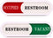 Vacant Occupied Sign(2 pack)for Home Office Hotles Hospital Restroom,Slider Door Sign (Tells Whether Room Vacant or Occupied), 6.7'' x 2''