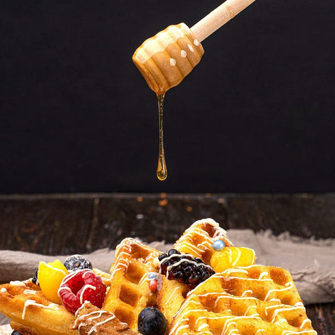 100pcs Mini Wooden Honey Dipper Sticks, 3 Inch Honey Stirrers for Honey Jar Dispense Drizzle Honey, Wedding Party Favors