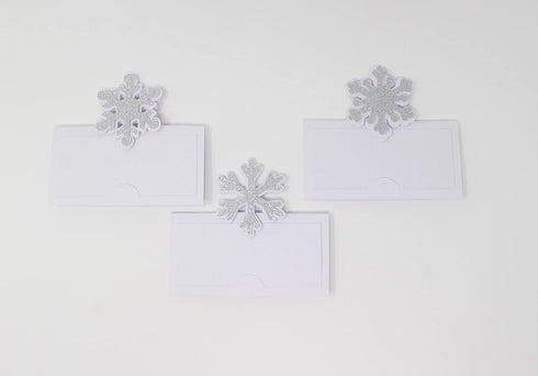 All About Details Snowflakes Place Cards (Silver) , 12 Count (Pack of 1)