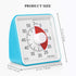 Secura 60-Minute Visual Timer, Classroom Countdown Clock, Silent Timer for Kids and Adults, Time Management Tool for Teaching (Blue)