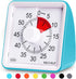 Secura 60-Minute Visual Timer, Classroom Countdown Clock, Silent Timer for Kids and Adults, Time Management Tool for Teaching (Blue)
