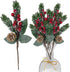 Pine Snowy Flower Picks 10 PiecesSnow Flocked Red Holly Berry Pine Cone Holiday Floral Sprays Decoration 11 Inch Flexible Stems DIY for Christmas Crafts Party Festive Home D©cor€¦