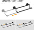 BESy Adjustable 16.5-28.5 Inches Double Bath Towel Bar for Bathroom SUS304 Stainless Steel Towel Holder, Hotel Style Wall Mount with Screws Hand Towel Bar?Towel Rack Rod Hanger, Matte Black Finish