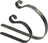 Elf Logic - 4 Pack Christmas Stocking Holder - Large Elegant, Adjustable, Metal Stocking Hook - Low Profile Christmas Fireplace Hooks/Mantle Clips for Mantles Between 3 and 5 inches. (4 Pack)