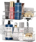 2-pack Shower Caddy Basket Shelf SUS304 Stainless Steel Bathroom Shelf with 11 Hooks ,Bearing 30 pounds, Without Drilling Fixed by Shower Shelf Adhesive Storage,2-in-1 Kitchen Spice Organizer