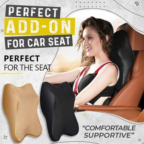 Car Seat Headrest Neck Rest Cushion, Car Seat Neck Pillow 100% Pure Memory Foam Neck Pillow with Breathable Removable Cover, Comfortable Ergonomic & Neck Pain Relief?14.17x11.8x3.9 in? (2 Pack, Black)