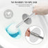 IXO Toilet Brush and Holder, 2 Pack Toilet Brush with 304 Stainless Steel Long Handle, Toilet Bowl Brush for Bathroom Toilet-Ergonomic, Elegant, Durable(Upgraded)