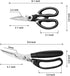 Poultry Shears, X-Chef 2 Set Kitchen Shears Heavy Duty Meat Scissors Stainless Steel Kitchen Scissors for Chicken Food Meat and Cooking Spring-loaded Handle