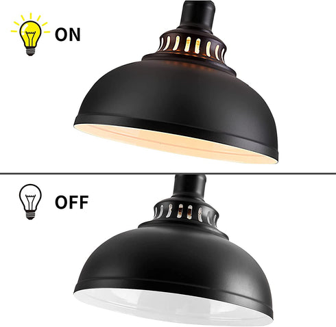 Pendant Light Metal Vintage Industrial Hanging Ceiling, MgLoyht, for Farmhouse Kitchen Island Restaurant Dining Room,Black