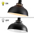 Pendant Light Metal Vintage Industrial Hanging Ceiling, MgLoyht, for Farmhouse Kitchen Island Restaurant Dining Room,Black