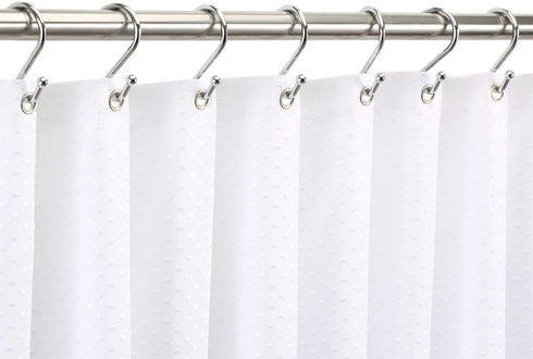 Silver Shower Curtain Hooks,Rust Proof Shower Curtain Rings for Bathroom,Set of 12 CHICTIE Chrome S Shaped Decorative Shower Curtain Hooks Hangers for Bathroom Curtains,Clothing, Towels, etc