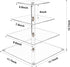 Vdomus Pastry Stand 4 Tier Acrylic Cupcake Display Stand with LED String Lights Dessert Tree Tower Pyramid for Birthday Wedding Party (Warm)