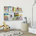 Kids Floating Bookshelves, Acrylic Wall-Mounted 13.7 inches 4 Pack, Clear Invisible Wall Bookshelves Ledge Book Shelf, 5MM Thicker with Free Screwdriver