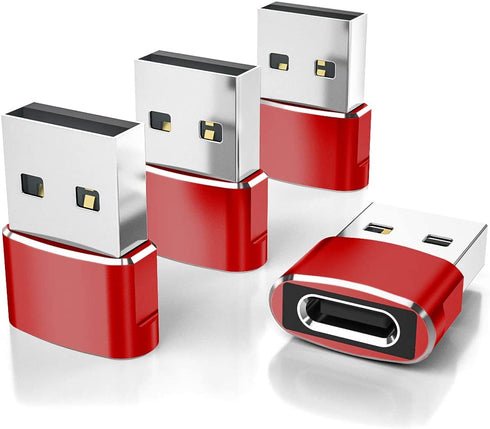 Elebase USB to USB C Adapter 4Pack,Type C Female to A Male Cable Converter for Apple Watch Ultra iWatch 7 8 SE,iPhone 14 13 12 11 Pro Max Plus,Airpods,iPad 8th 9th 10th Air 4th 5th Mini 6th Generation