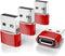 Elebase USB to USB C Adapter 4Pack,Type C Female to A Male Cable Converter for Apple Watch Ultra iWatch 7 8 SE,iPhone 14 13 12 11 Pro Max Plus,Airpods,iPad 8th 9th 10th Air 4th 5th Mini 6th Generation