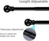 HOSKO Telescoping Curtain Rods for 28 to 60 Inches - 1 Inch Curtain Rods for Windows, Suit for Kitchen, Living Room, Bedroom(Brackets Included)