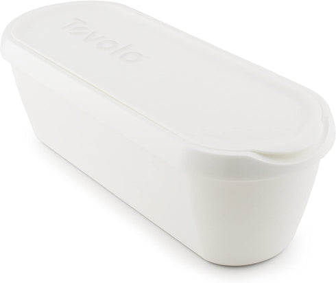 Tovolo Glide-A-Scoop, Non-Slip Base, Insulated Ice Cream Tub, 2.5 Quart, White