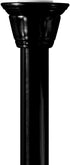 Splash Home Eire Adjustable Tension Hold Shower Curtain Rod, Anti-Slip Bathroom Divider, Rust Resistant, Extendable 42-72 inches, No Drilling, Easy to Use - Matte Black