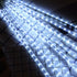 Christmas Lights Outdoor, Meteor Shower Lights Falling Rain Lights 12 inch 8 Tube 192 LED Cascading Icicle Christmas Lights for Xmas New Year Decoration Wedding Party, UL Plug, White