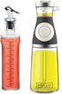 DW‹LLZA KITCHEN Olive Oil Dispenser Bottle for Kitchen and Vinegar Bottle Set - Olive Oil Bottle Dispenser Set - 17oz Measuring Glass Oil Dispenser and a 12oz Oil and Vinegar Dispenser Bottle