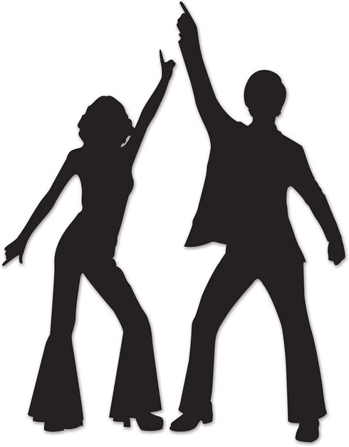 Beistle Disco Silhouettes, 32.75" and 36.5", Black, 54618