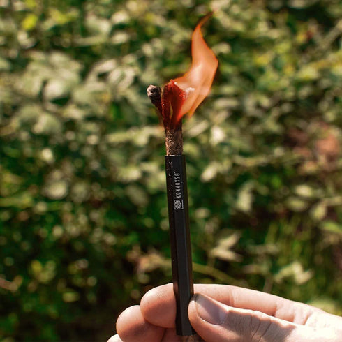 KonvoySG Premium Magnesium Traditional Ferrocium Rod Firesteel - Includes Hemp Cord Tinder Superior Wooden Handle/Grip Leather Lanyard - Essential Fire Starter Camping Survival Kit