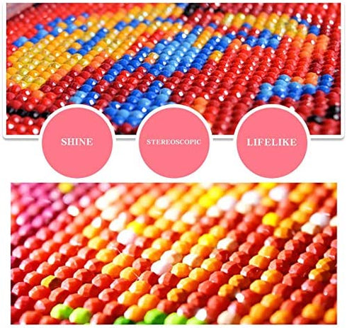 Pug Full Diamond Painting Kits - pigpigboss 5D Full Diamond Painting by Numbers - Pug Diamond Dots Kit Dog Diamond Painting Arts Crafts Kit for Adult Kid Dog Lovers (11.8 x 11.8 inches)