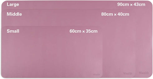 Weelth Multifunctional Office Desk Pad, 35.4" x 17" Waterproof Desk Pad Protector PU Leather Dual-Sided Desk Writing Pad for Office/Home (Purple/Pink, 35.4" x 17")