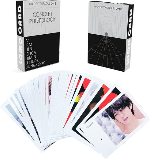 Bangtan Boys Map of the Soul One Albums Merchandise 54 pcs Photocards Birthday Party Gift for Army Girls and Boys