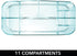mDesign Plastic Portable Storage Organizer Caddy Tote - Divided Basket Bin with Handle for Bathroom, Shower, Dorm Room - Holds Hand Soap, Body Wash, Shampoo, Conditioner, Lotion - Sea Blue