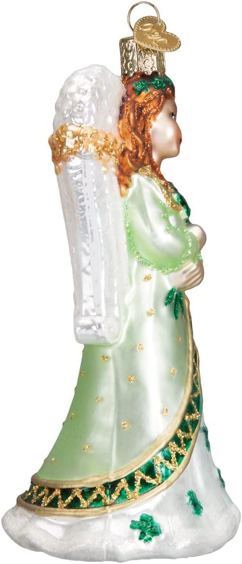 Old World Christmas Collection Glass Blown Ornaments for Christmas Tree Irish Angel