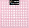 Gorilla Grip Patented Shower Stall Mat, 21x21, Machine Washable, Square Bathroom Bath Tub Mats for Stand up Showers and Small Bathtubs, Drain Holes Keep Floor Clean, Suction Cups, Light Pink