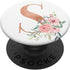 Rose Blush Floral Monogram Letter S Pretty Pink Flowers PopSockets PopGrip: Swappable Grip for Phones & Tablets