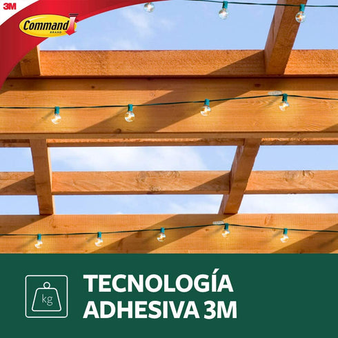 Command Outdoor Light Clips, 16 clips, 20 strips, Water-Resistant Adhesive (17017CLR-AWES)