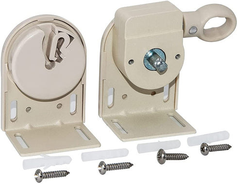 UD Universal Replacement Mounting Bracket for IndoorOutdoor Roller Shade, Roller Blind Accessories (Beige Cordless Bracket) (QSZJ)