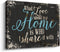 Family Canvas Wall Art, Home Prints Signs with Warm Saying Teal and Blue Wall Decor (12x15 inch)