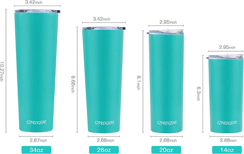 Ezprogear 20 oz 1 Pack Stainless Steel Glitter Violet Purple Slim Skinny Tumbler Travel Mug Vacuum Insulated with Straw (20 oz, Glitter Violet)