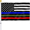Thin Blue Red Green Line American Flag 3x5 Outdoor- Heavy Duty Police Firefighter Military Army Fireman USA Flags Blue Red Green Lives Matter Stripe Flag with Grommets