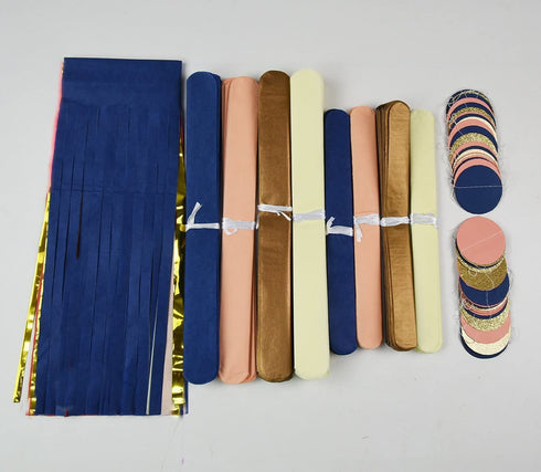 Navy Peach Birthday Decorations Bridal Shower Decorations Qian's Party Navy Peach Weddings/Navy Peach Party Decorations/Hen Party Bachelorette Party Decorations