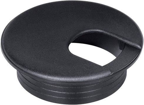 Desk Grommet 2 Inch, Plastic Desk Cord Cable Hole Cover Grommet - 10 Packs, Black