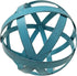 Brightest Place Blue Metal Band Decorative Spheres Set of 2 and Microfiber Dusting Cloth